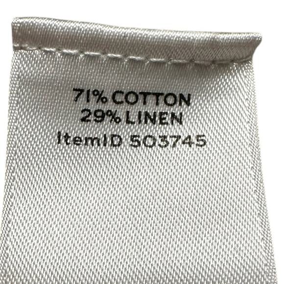 LL BEAN Gray marl Mock neck linen cotton blend sweater Size Medium - Picture 4 of 8